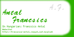 antal francsics business card